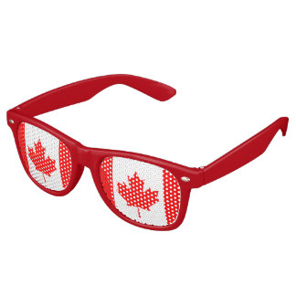 Lunettes De Fête Retro Drapeau canadien