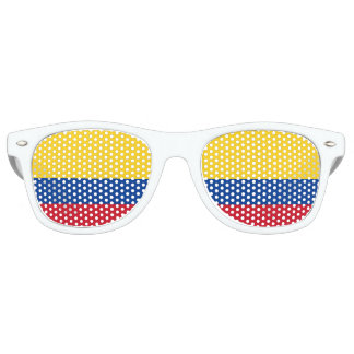 Lunettes De Fête Retro Drapeau Colombie