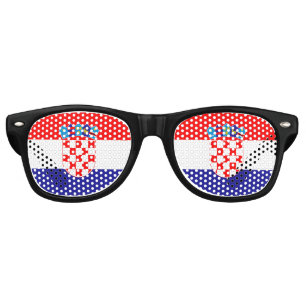 Lunettes De Fête Retro Drapeau Croatie