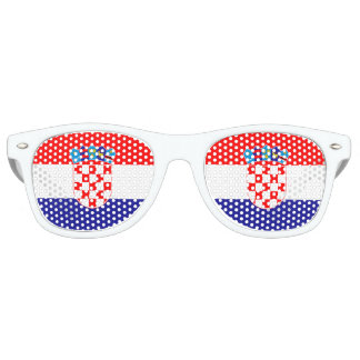 Lunettes De Fête Retro Drapeau Croatie