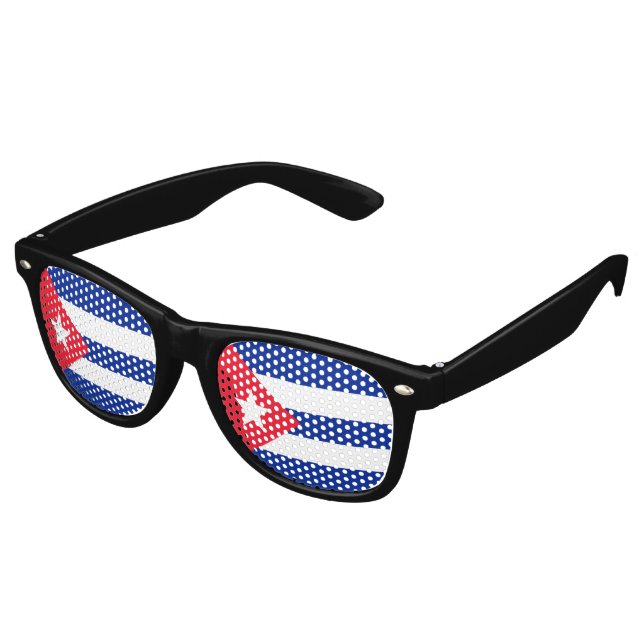 Lunettes De Fête Retro Drapeau Cuba (Angulaire)