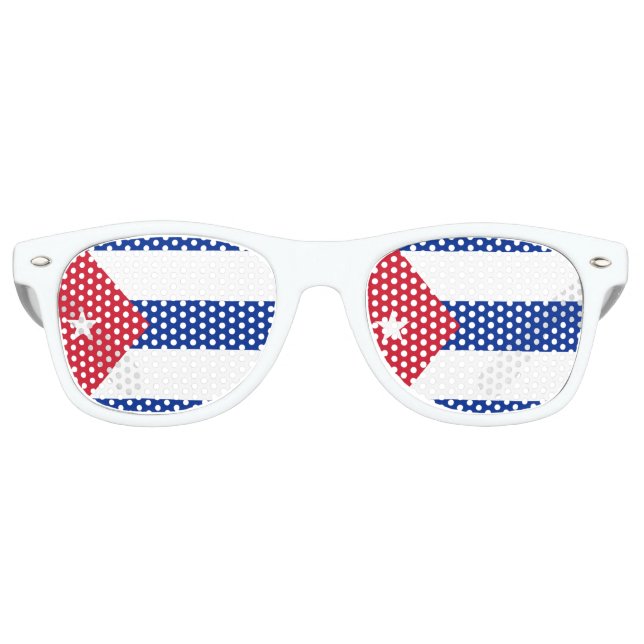 Lunettes De Fête Retro Drapeau Cuba (Devant)
