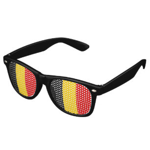 Lunettes De Fête Retro Drapeau de Belgique