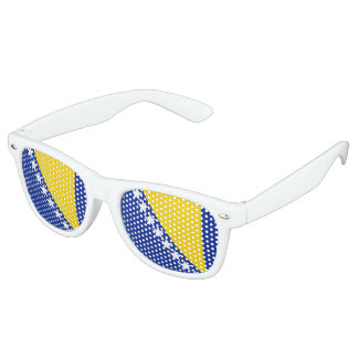 Lunettes De Fête Retro Drapeau de Bosnie-Herzégovine