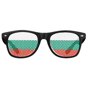 Lunettes De Fête Retro Drapeau de Bulgarie