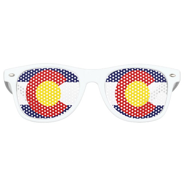 LUNETTES DE FÊTE RETRO DRAPEAU DE COLORADO (Devant)