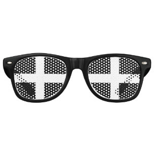 Lunettes De Fête Retro Drapeau de Cornouailles (Cornwall) (Comté d'Anglet