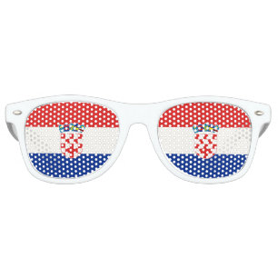 Lunettes De Fête Retro Drapeau de Croatie