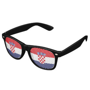 Lunettes De Fête Retro Drapeau de Croatie