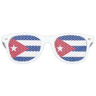 Lunettes De Fête Retro Drapeau de Cuba