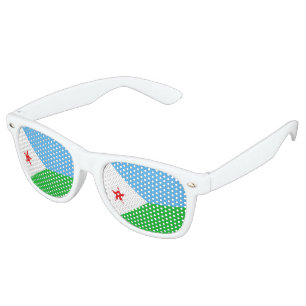 Lunettes De Fête Retro Drapeau de Djibouti