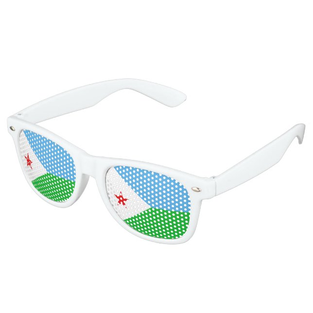 Lunettes De Fête Retro Drapeau de Djibouti (Angulaire)