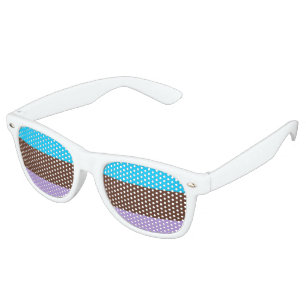 Lunettes De Fête Retro Drapeau de fierté androsexuelle
