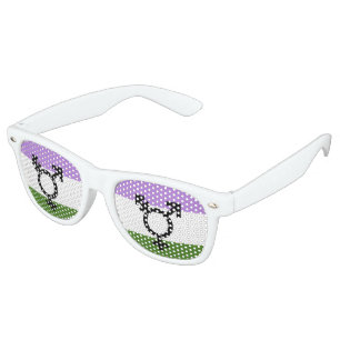 Lunettes De Fête Retro Drapeau de fierté genderqueer