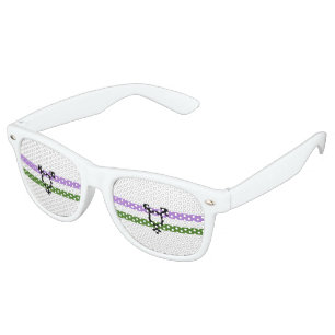 Lunettes De Fête Retro Drapeau de fierté genderqueer