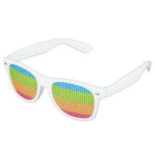 Lunettes De Fête Retro Drapeau de fierté Panoromantique