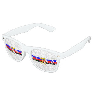 Lunettes De Fête Retro Drapeau de fierté polyamoureuse