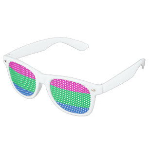 Lunettes De Fête Retro Drapeau de fierté polysexuelle