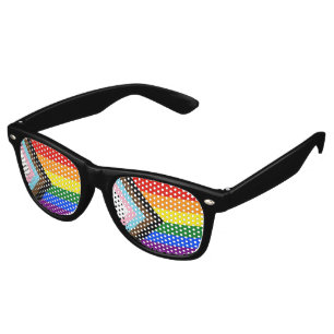 Lunettes De Fête Retro Drapeau de fierté Progress Pride de SlipperyJoe si