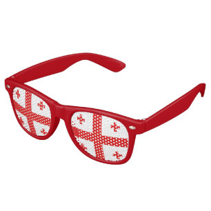 Lunettes De Fête Retro Drapeau de Géorgie