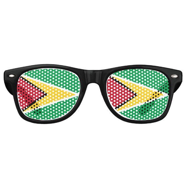 Lunettes De Fête Retro Drapeau de Guyana (Devant)