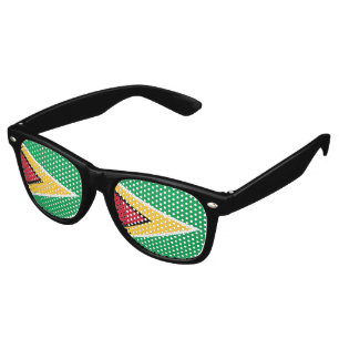Lunettes De Fête Retro Drapeau de Guyana
