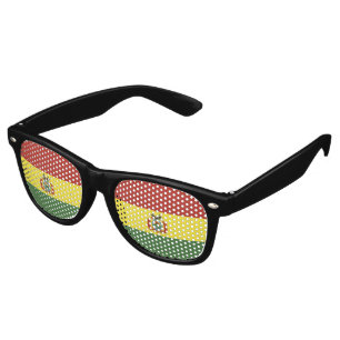Lunettes De Fête Retro Drapeau de la Bolivie