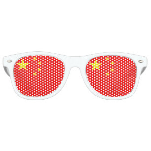 Lunettes De Fête Retro Drapeau de la Chine