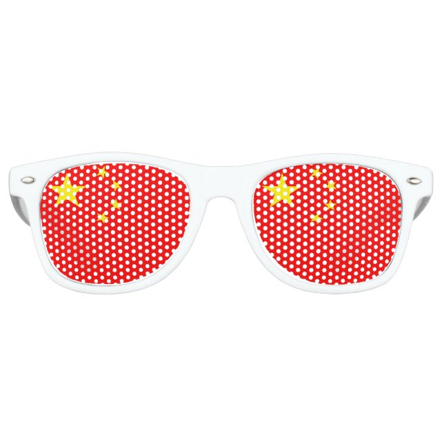 Lunettes De Fête Retro Drapeau de la Chine (Devant)