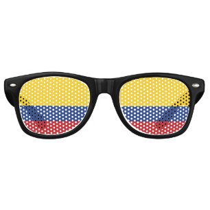 Lunettes De Fête Retro Drapeau de la Colombie