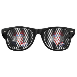 Lunettes De Fête Retro Drapeau de la Croatie