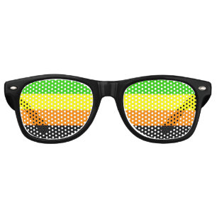 Lunettes De Fête Retro Drapeau de la Fierté Aromantique