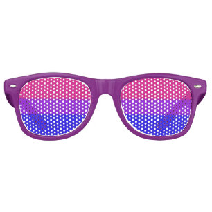 Lunettes De Fête Retro Drapeau de la fierté bisexuelle