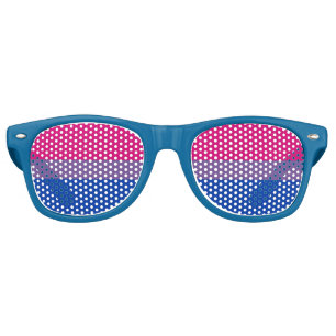 Lunettes De Fête Retro Drapeau de la fierté bisexuelle