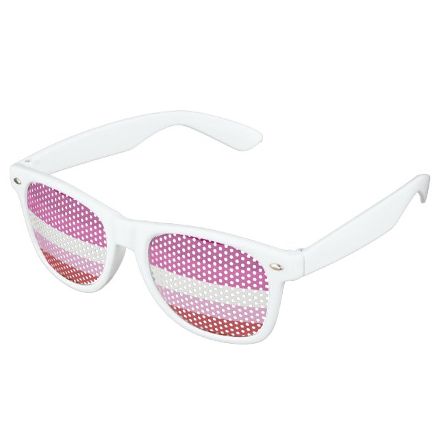 Lunettes De Fête Retro Drapeau de la fierté lesbienne (Angulaire)