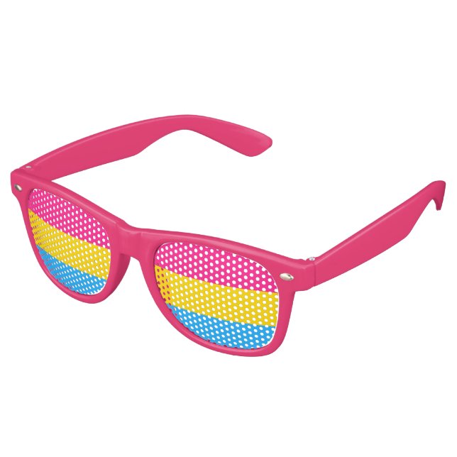 Lunettes De Fête Retro Drapeau de la fierté Pansexual (Angulaire)