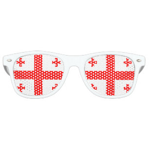 Lunettes De Fête Retro Drapeau de la Géorgie