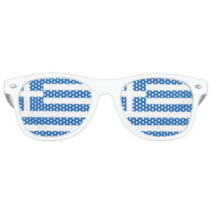 Lunettes De Fête Retro Drapeau de la Grèce