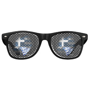 Lunettes De Fête Retro Drapeau de la Grèce