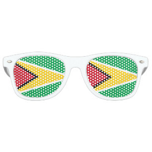Lunettes De Fête Retro Drapeau de la Guyane