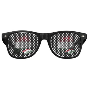 Lunettes De Fête Retro Drapeau de la Hongrie