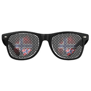 Lunettes De Fête Retro Drapeau de la Norvège