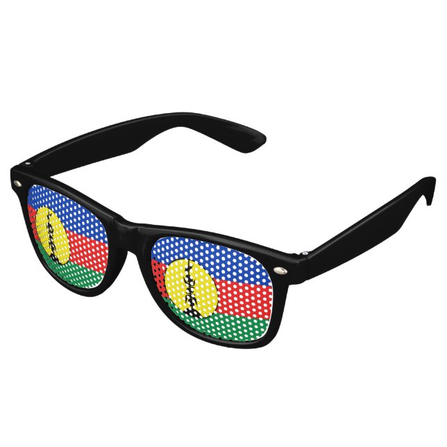 Lunettes De Fête Retro Drapeau de la Nouvelle-Calédonie (Angulaire)