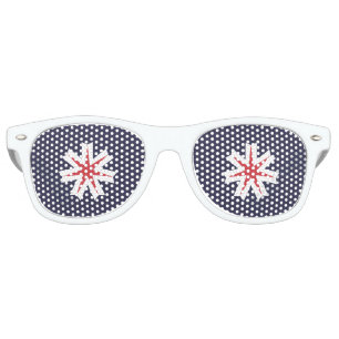 Lunettes De Fête Retro Drapeau de la préfecture d'Hokkaido, Japon