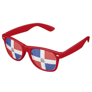 Lunettes De Fête Retro Drapeau de la République dominicaine