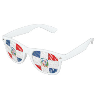 Lunettes De Fête Retro Drapeau de la République Dominicaine