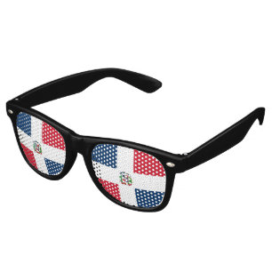 Lunettes De Fête Retro Drapeau de la République Dominicaine