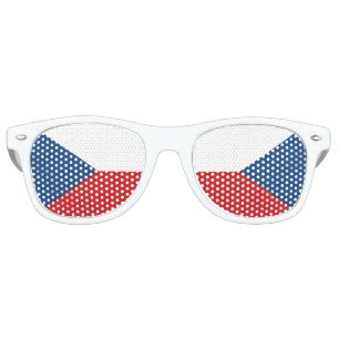 Lunettes De Fête Retro Drapeau de la République tchèque