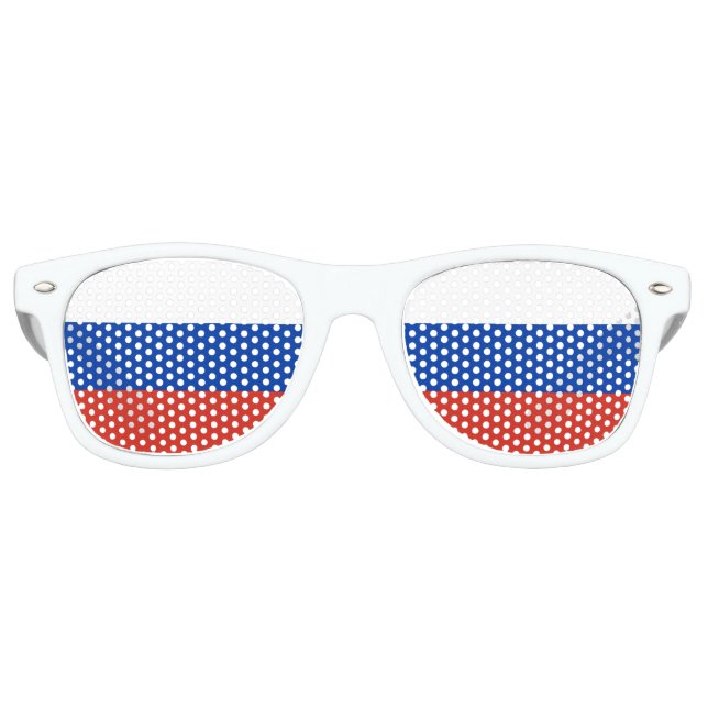 Lunettes De Fête Retro Drapeau de la Russie (Devant)