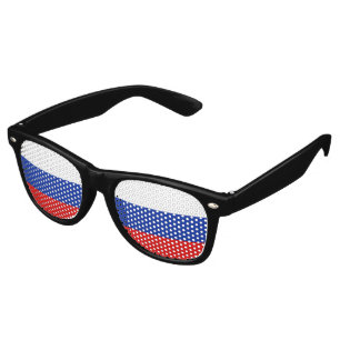 Lunettes De Fête Retro Drapeau de la Russie